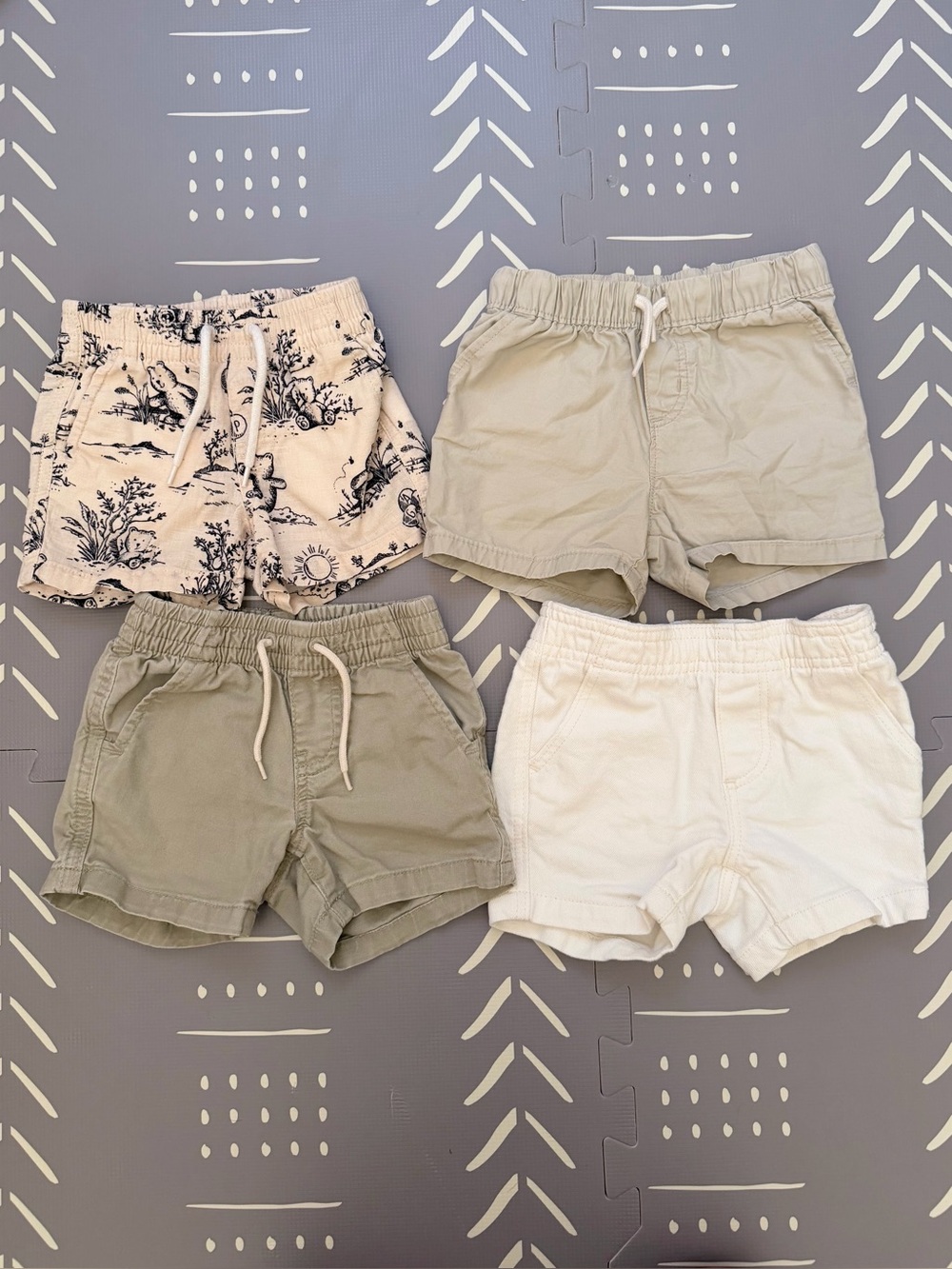 Baby Boy Gap Old Navy Chino Shorts Lot 6-12 Months Neutral 4-Pack